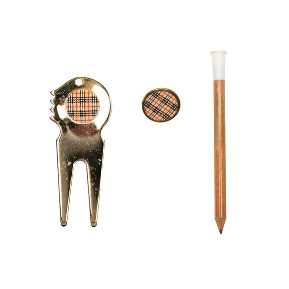 Pre Loved Burberry Haymarket Check Golf Pouch - Picture 12 of 13